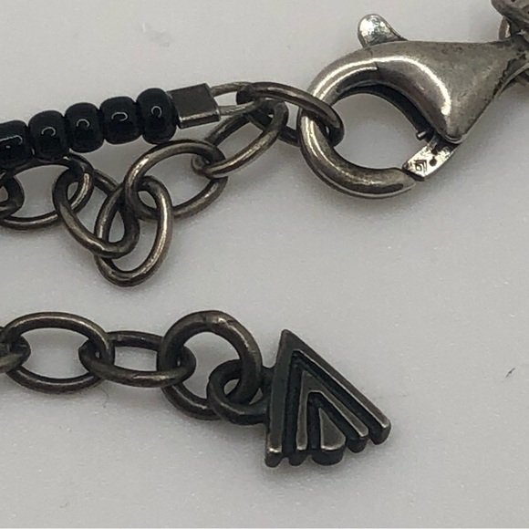 Silpada Sterling & Brass Gemstone Beaded Necklace 17” + 2” Extender 1.7” Pendant - Picture 5 of 9